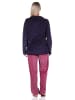 NORMANN Hausanzug Streifen Homewear Nicky Velvet in marine