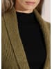 MADELEINE Oversized Cardigan mit Stehkragen in fango / melange