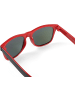 styleBREAKER Nerd Sonnenbrille in Schwarz-Rot / Orange-Rot verspiegelt