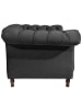 58 aufm Kessel CHESTERFIELD Sessel Kaylin Samtvelours schwarz
