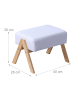 relaxdays Fußhocker in Creme/ Natur - (B)40 x (H)30 x (T)28 cm