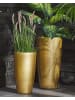Beliani Outdoor Blumentopf TSERIA in Gold - (W) 40 x (H) 75 x (L) 40 cm