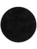 Pergamon Hochflor Super Soft Teppich Silky Rund in Zwart