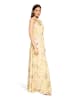 Vera Mont Abendkleid mit Blumenprint in Yellow/Rosé