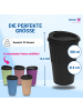 elasto Riffel-Kaffeebecher "ToGo" in schwarz - 300 ml