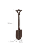relaxdays Außenthermometer "Spaten" in Braun - (B)9 x (H)30 cm