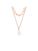 Steel_Art Layering Halskette Damen mit Perle Conny rose goldfarben in rosegoldfarben