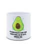 Mr. & Mrs. Panda XL Blumentopf Avocado Glücklich mit Spruch in Weiß