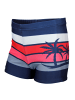 Aquarti Jungen Badehose Gestreift mit Motiven in rot