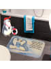 Mr. & Mrs. Panda Badteppich Pinguine trösten Design mit Spruch in Weiß