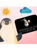 Mr. & Mrs. Panda Badteppich Pinguin Bier mit Spruch in Schwarz
