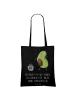 Mr. & Mrs. Panda Shopping Tasche Avocado Tanzen mit Spruch in Schwarz