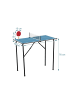 relaxdays Mini-Tischtennisplatte in Blau - (B)88 x (H)76 x (T)48 cm