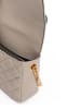 Versace Taupe gesteppt Leder Handtasche
