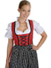 Edelnice Edelnice Midi Dirndl 3-teilig Streublümchen in rot,schwarz,weiß