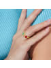 Luxenter ring in multicoloured zirconia with 18-K yellow gold finish - Draghi