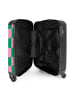 NoBoringSuitCases Suitcase, Handgepäck, Koffer, Reisekoffer Quadrate rosa grün