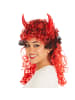 tectake Wilde, lange Locken, schwarz/rot