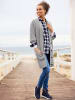 Heine Longstrickjacke in grau-meliert