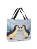 Mr. & Mrs. Panda Shopper Pinguin Liebe Design ohne Spruch in Weiß