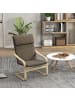 HOMCOM Armlehnensessel in Braun 65L x 79B x 98H cm
