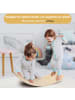 COSTWAY Balance Board mit Filz 90 x 30cm in Hellbraun