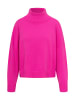 Derbe Langarm-Strickpullover Basic Strick in pink