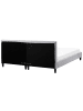 Beliani Doppelbett FITOU in Grau/Dunkler Holzfarbton - (W) 190 x (H) 87 x (L) 214 cm