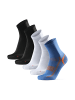 DANISH ENDURANCE Socken Quarter Pro Sports in black/white/blue
