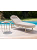 Beliani Gartenliege RONCOLO in Beige - (W) 128 x (H) 40 x (L) 70 cm