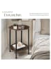 tectake Beistelltisch Ballina 45 x 64 cm, Industrial Holz dunkel, rustikal