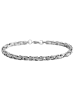 Adeliás Herren Armband aus Edelstahl 19 cm in silber