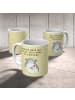 Mr. & Mrs. Panda Teetasse Chinchilla Blume mit Spruch in Gelb Pastell
