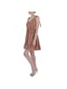 Ital-Design Kleid in Rot und Beige