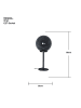 STAR Trading Outdoor-Tischlampe ,Orby', E27, Netzbetrieb, rauchgrau, 66cm, Ø 30cm