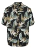 Urban Classics Short Sleeve Shirt in black/blossom