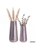 FineBuy Vase in Silber / Aluminium / 21x21x45