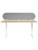 Beliani Schreibtischtrennwand SPARKY in Grau - (W) 180 x (H) 40 x (L) 2 cm