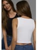 Laura Scott Crop-Top in weiss/schwarz