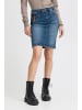 PULZ Jeans PZKAROLINA HW Skirt körpernah in Medium blue denim