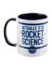 United Labels NASA Tasse - Rocket Science - Kaffeetasse aus Keramik 320 ml in blau/weiß