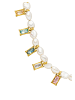 PURELEI Kette Colorful Coral 45 cm in Gold