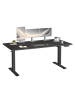 VASAGLE Schreibtisch Balok in Schwarz - (B)80 x (H)(72-120) x (T)160 cm