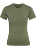 Hummel T-Shirt Hmlfast Damen in DEEP LICHEN GREEN