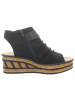 rieker Keilsandalette in schwarz