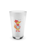 Mr. & Mrs. Panda Latte Macchiato Glas Fuchs Sänger ohne Spruch in Transparent