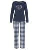 VIVANCE DREAMS Pyjama in blau-rosa