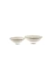 Almina Bloomy Servier- & Salatschalen - 2er-Set aus hochwertigem Porzellan in Creme