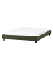 Beliani Doppelbett ROANNE in Grün/Braun - (W) 150 x (H) 29 x (L) 213 cm
