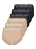 Nina von C. 6er Pack Damen Taillenslip in schwarz-nude